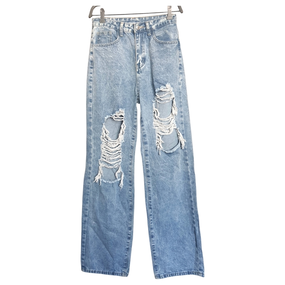 Shein Ripped High Waist Ribcage Jeans Size 2